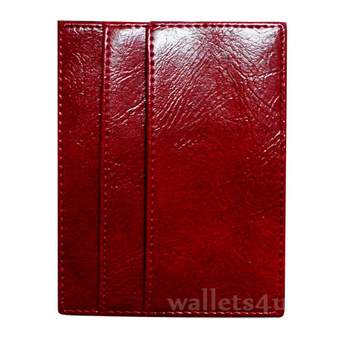 Magic Wallet, shiny red leather, multi card - MC0283